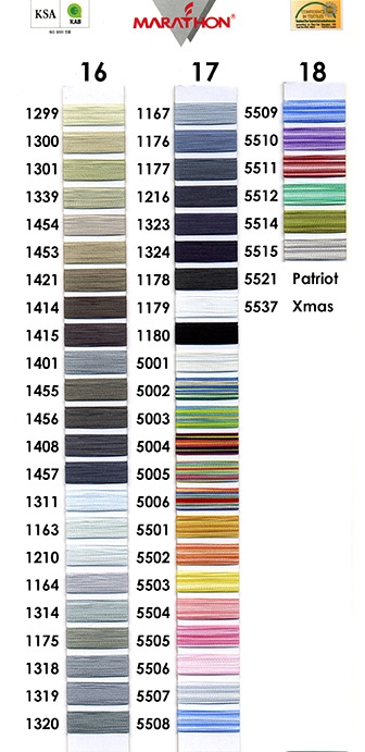 Marathon Embroidery Thread Colours 7