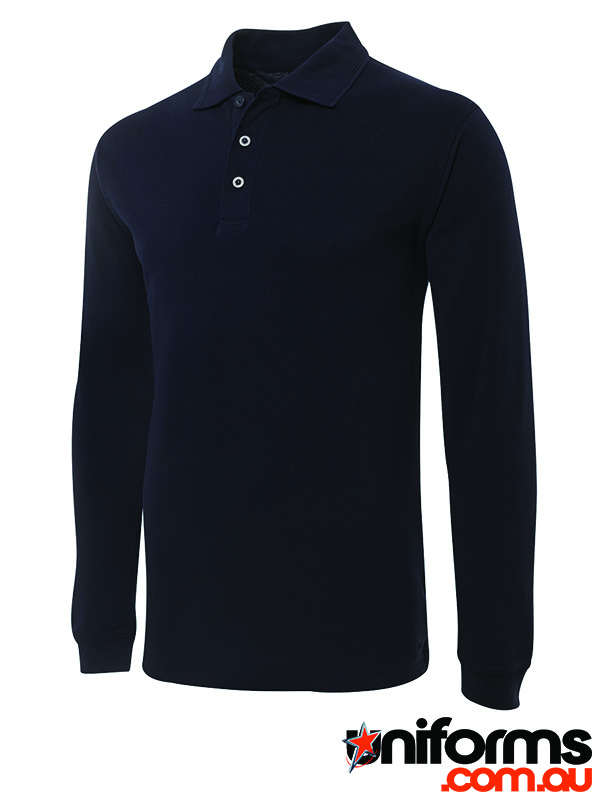 Showcasing the JB's Long Sleeve 210 Polo - Code 210XL in Navy.