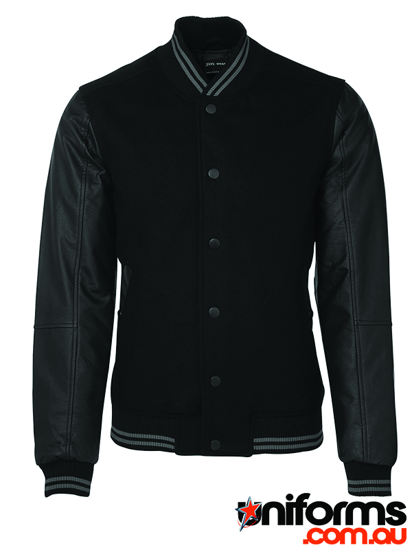 Showcasing the JB's Adults Art Leather Baseball Jacket 3BLJ.