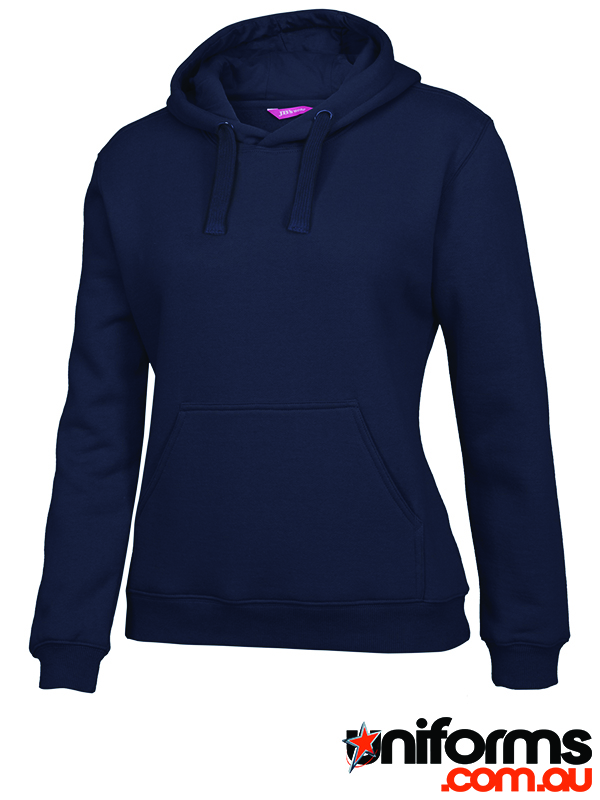 Showcasing the JB's Ladies Fleecy Hoodie 3FH1 in Navy.