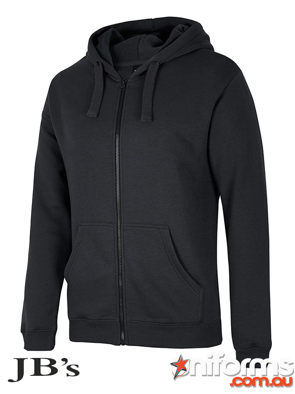 Showcasing the JB's Kids Zip Hoodie 3PZH-K in Black 