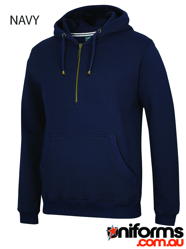 Featuring the JB'S Brass Half Zip Hoodie S3FHZ in Navy.